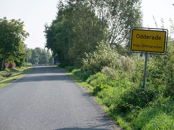 Ortsschild Odderade Ortsschild Odderade