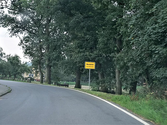 Ortsschild Wennbüttel Ortseingang Gemeinde Wennbüttel